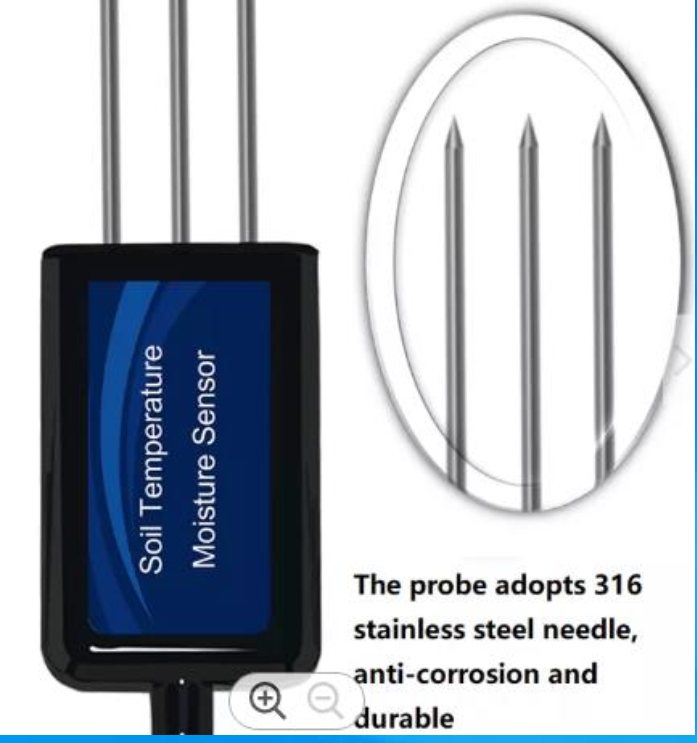 Soil Moisture and Temperature Sensor